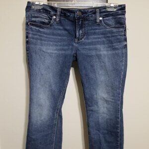 Silver Jeans Women's Denim Elyse Straight size 26 Factory Distressed Casual